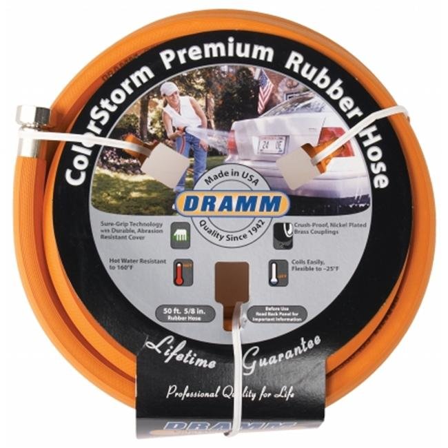 Dramm Corporation .63in. X 50ft. Orange ColorStorm Premium Rubber Hose  10-17002